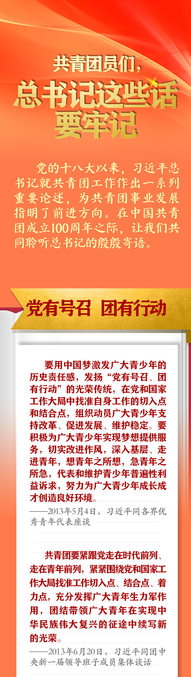 手绘长卷 | 共青团员们，总书记这些话要牢记