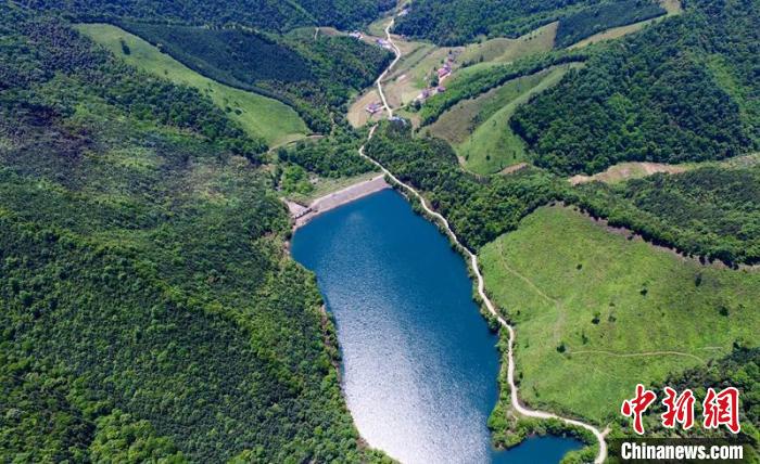 空中俯瞰北山村。洲湖镇供图