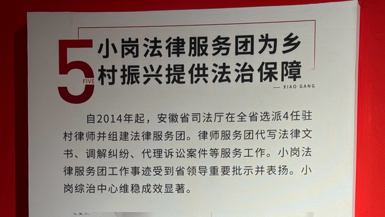 改革沃土绽放法治之花——“全国网络普法行安徽站”活动采访团走进小岗村